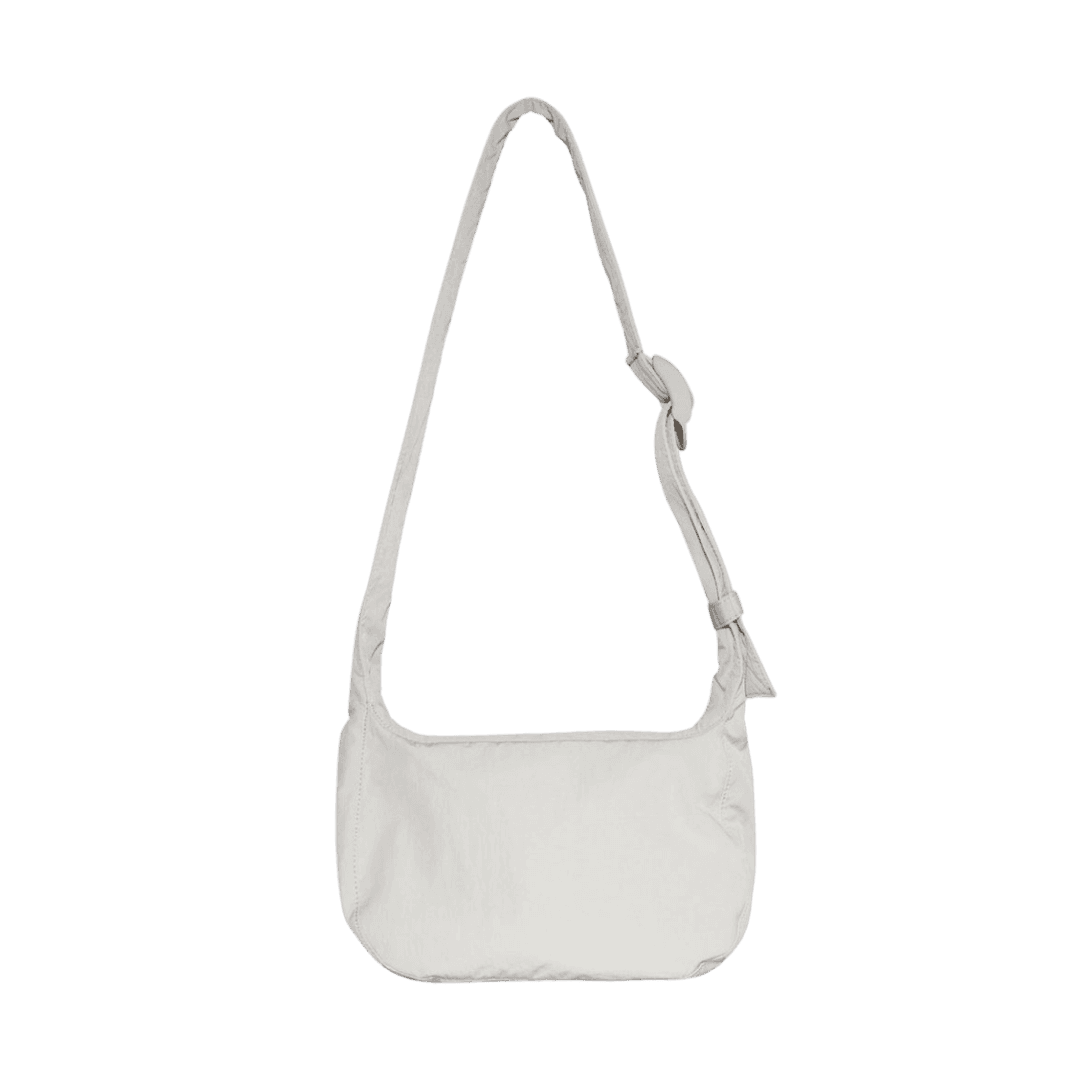 COS Nylon Crossbody Saddle Bag Light Grey