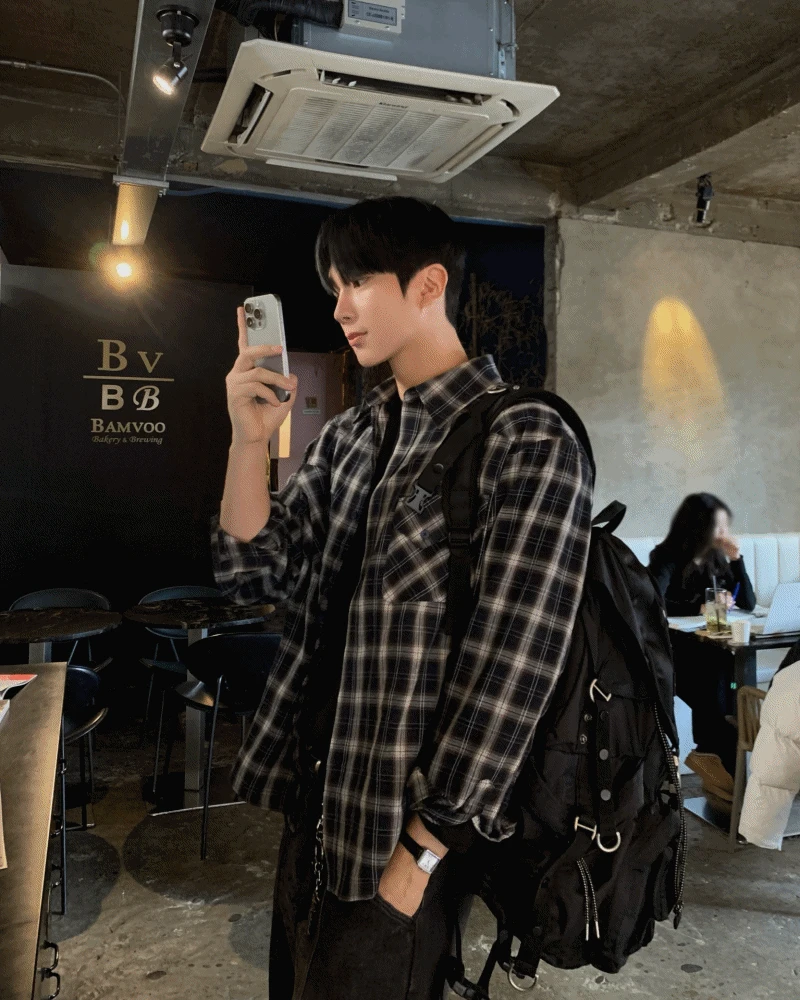 코이 포켓 체크셔츠(2C)