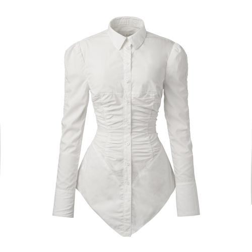 SHIRRING SHIRTS (WHITE)