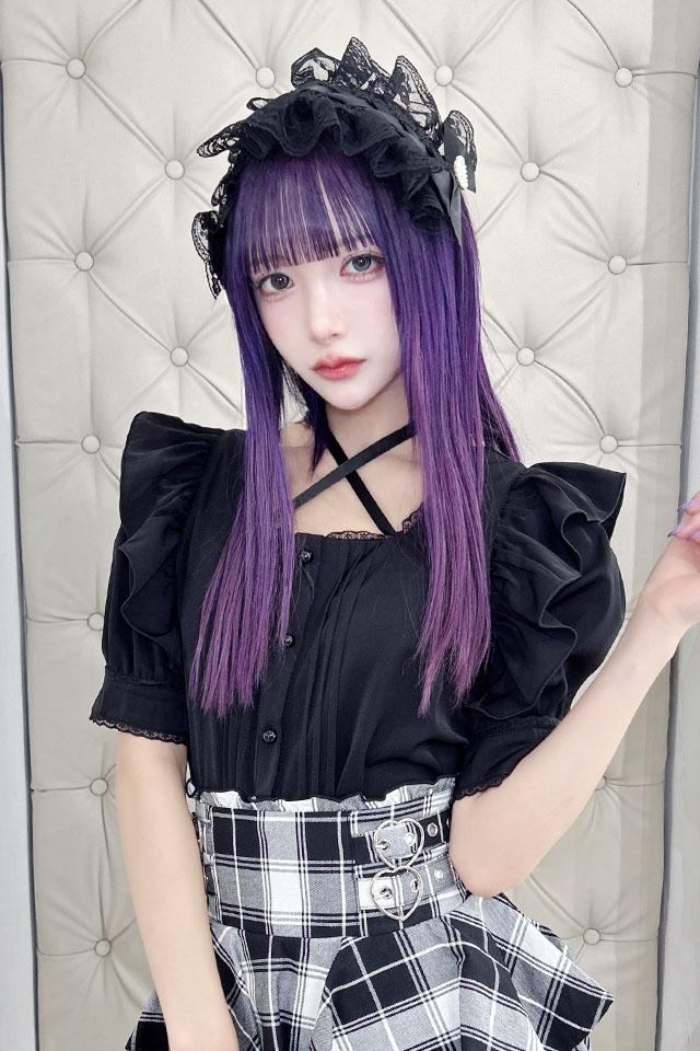 【MA*RS】サテンリボン付きフリルブラウス - ブラック size-F-Ma*rs WebStore by LiLimPark