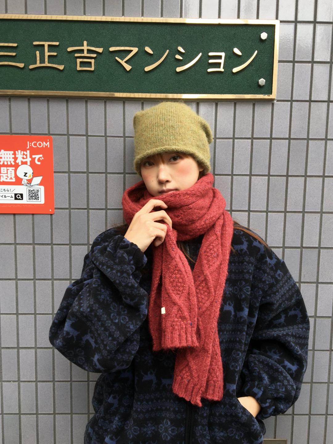 아와이 Cable Short Wool Muffler (5 Color)