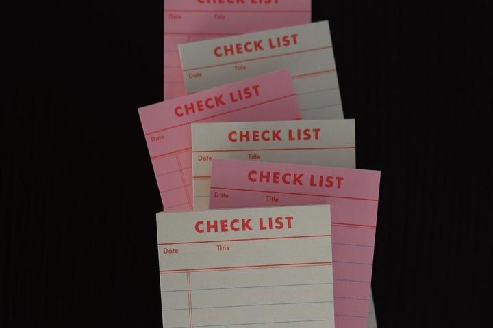 빈티지 체크리스트 투두리스트 메모지