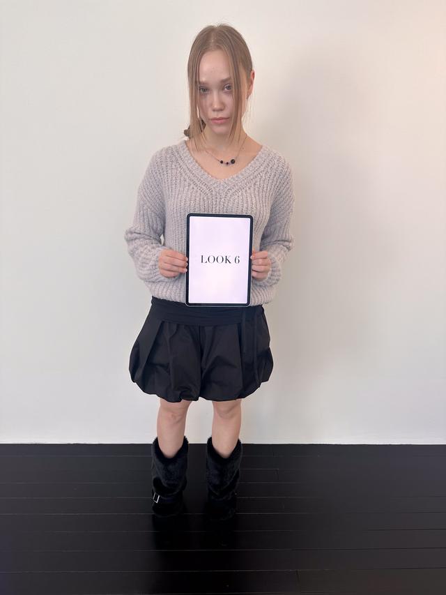 론론 BALLOON PUMPKIN DENIM PANTSKIRT MEDIUM BLUE - 위시버킷