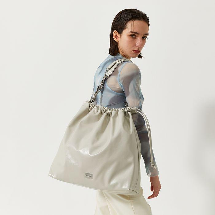 CH. TRAWSTRING BAG, LIGHT GRAY