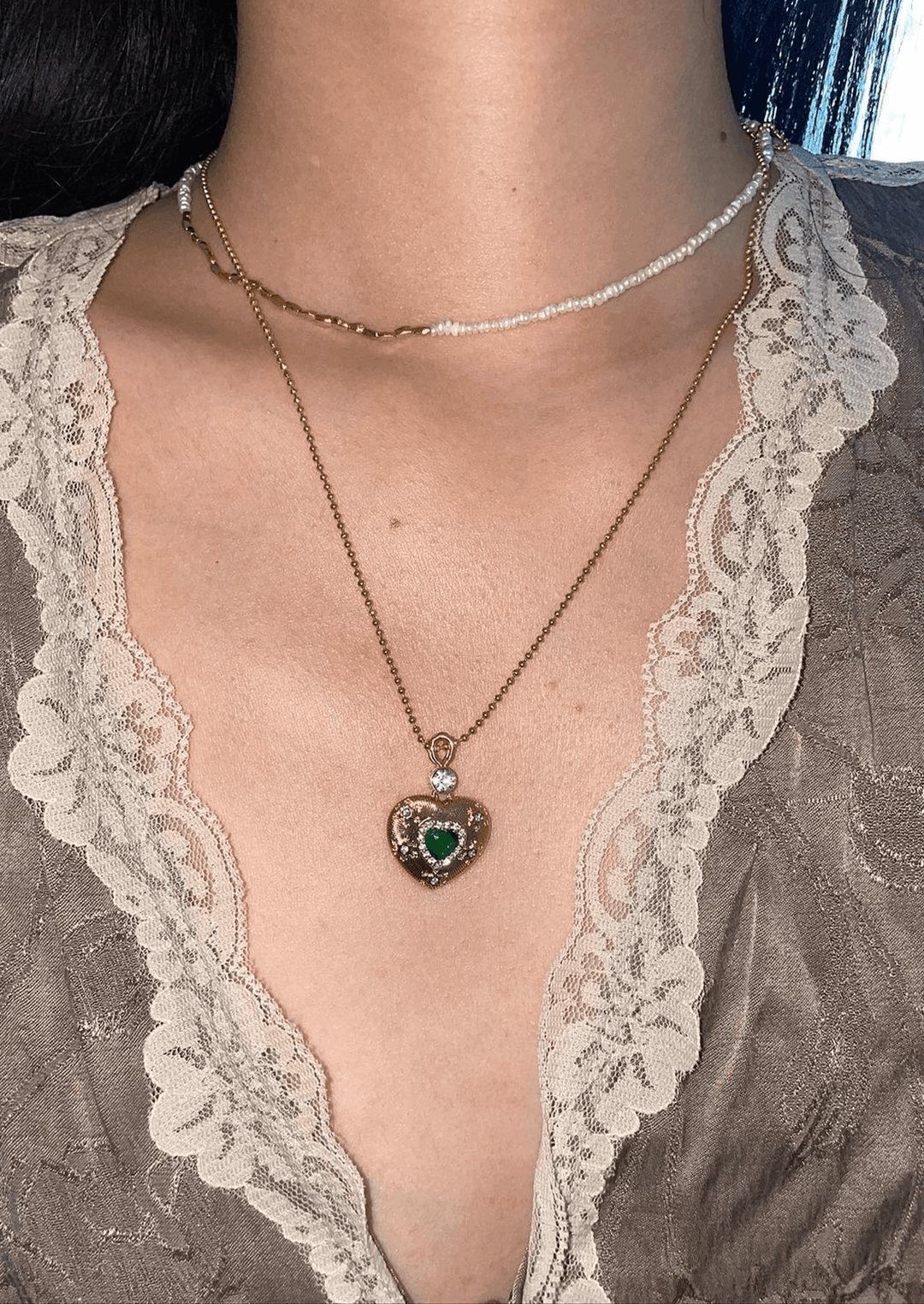 Gabrielle Green Love Gemstone Necklace