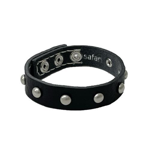 VEGETABLE TANNED LEATHER BRACELET (BLACK)
