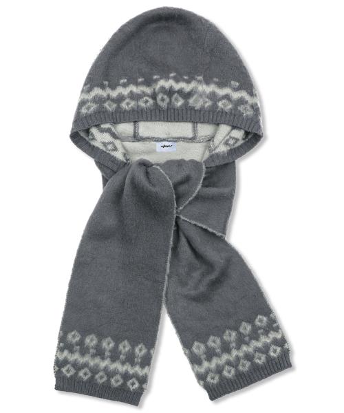 XTA104 노르딕 후드 머플러 (CHARCOAL)