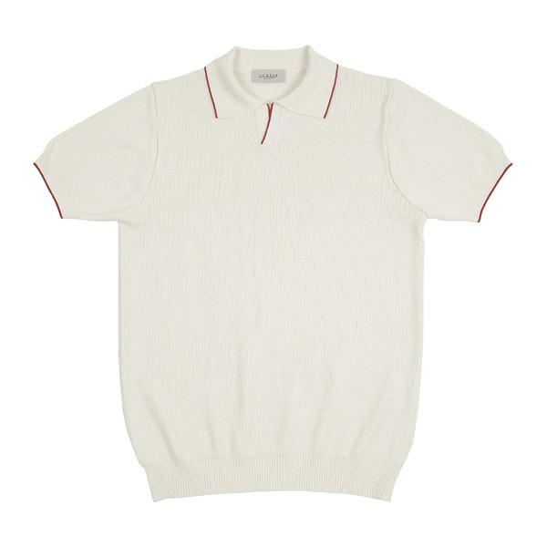 솔티 - Combination collar knit (Ivory)