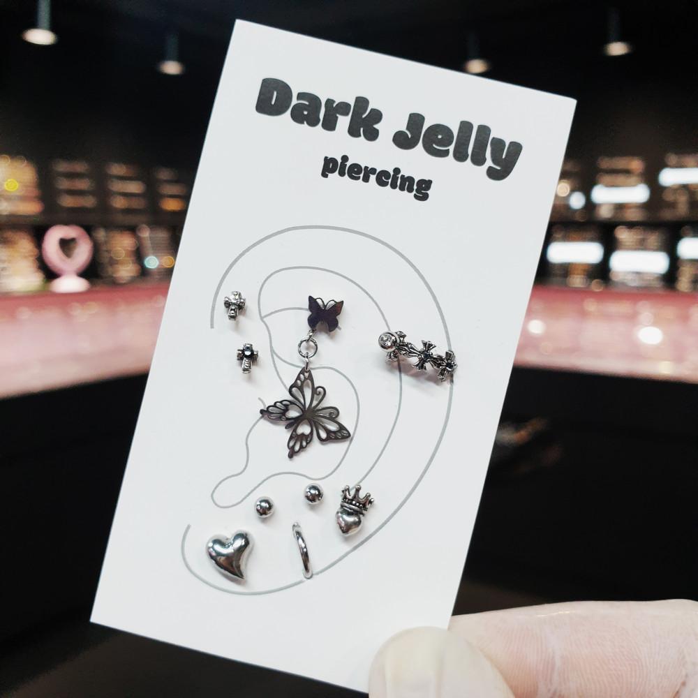 앤틱 나비 피어싱 하트 피어싱 세트 다크젤리 피어싱
