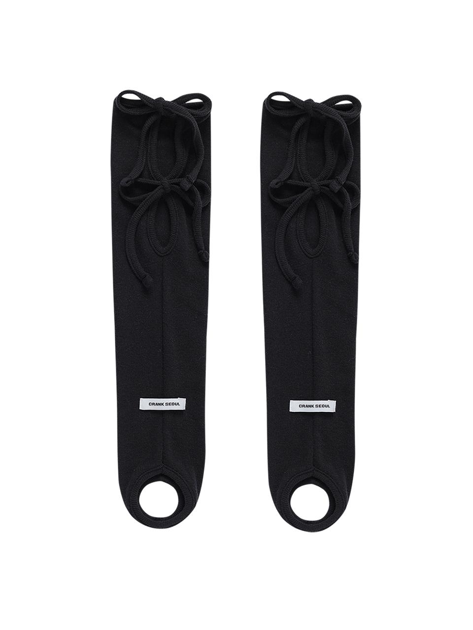 KNIT RIBBON LEG WARMERS_BLACK