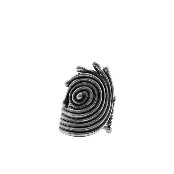 KAREN HILL TRIBE silver Spiral Radiance Ring