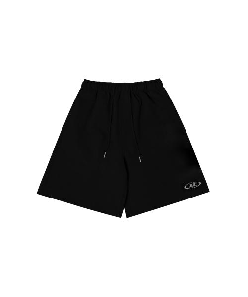 본투윈(BORN TO WIN)  CHROME B LOGO HALF PANTS LONG VER [BLACK] - 사이즈 & 후기 | 무신사