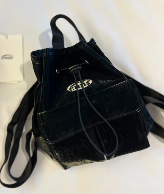 EMIS★韓国大人気 MINI WAPPEN POCKET BACKPACK (RENEWAL) MINI WAPPEN POCKET BACKPACK (RENEWAL)-BLACK - EMIS