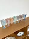 수심 Rainbow Glasss(6 color) 마블 샴페인잔 고블렛 와인잔 예쁜 유리컵