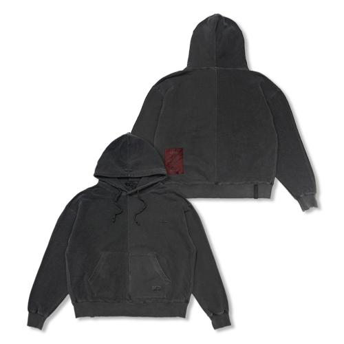Insideout Docking Pigment Washed Oversized Hoodie Charcoal