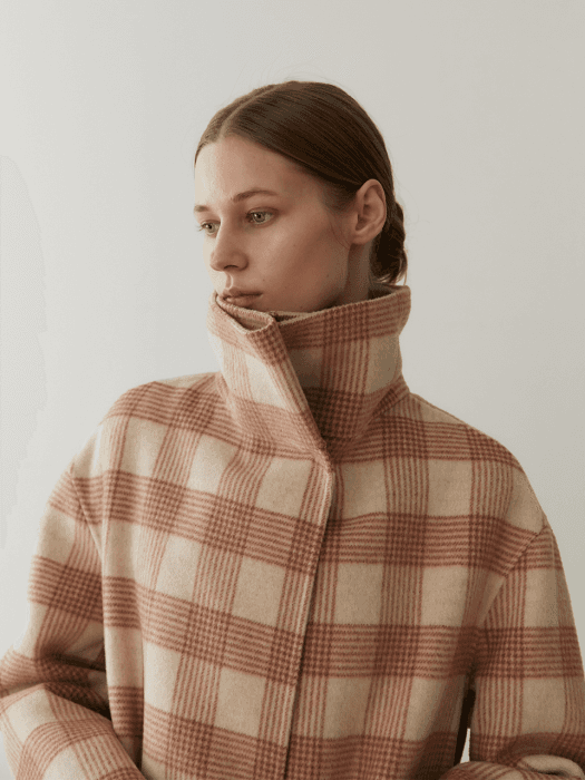 블랭킷 코트(Blanket Coat)_beige check