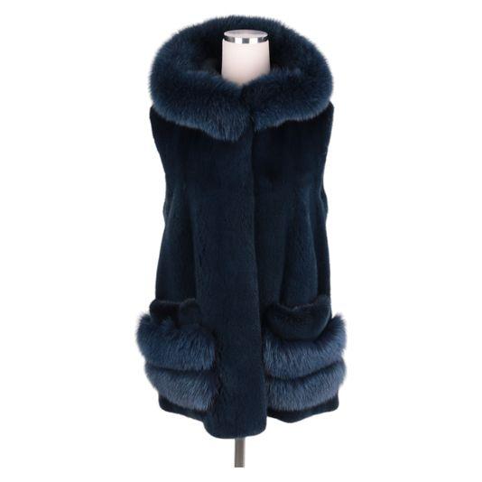 태림 마리엘렌 밍크 후드 베스트