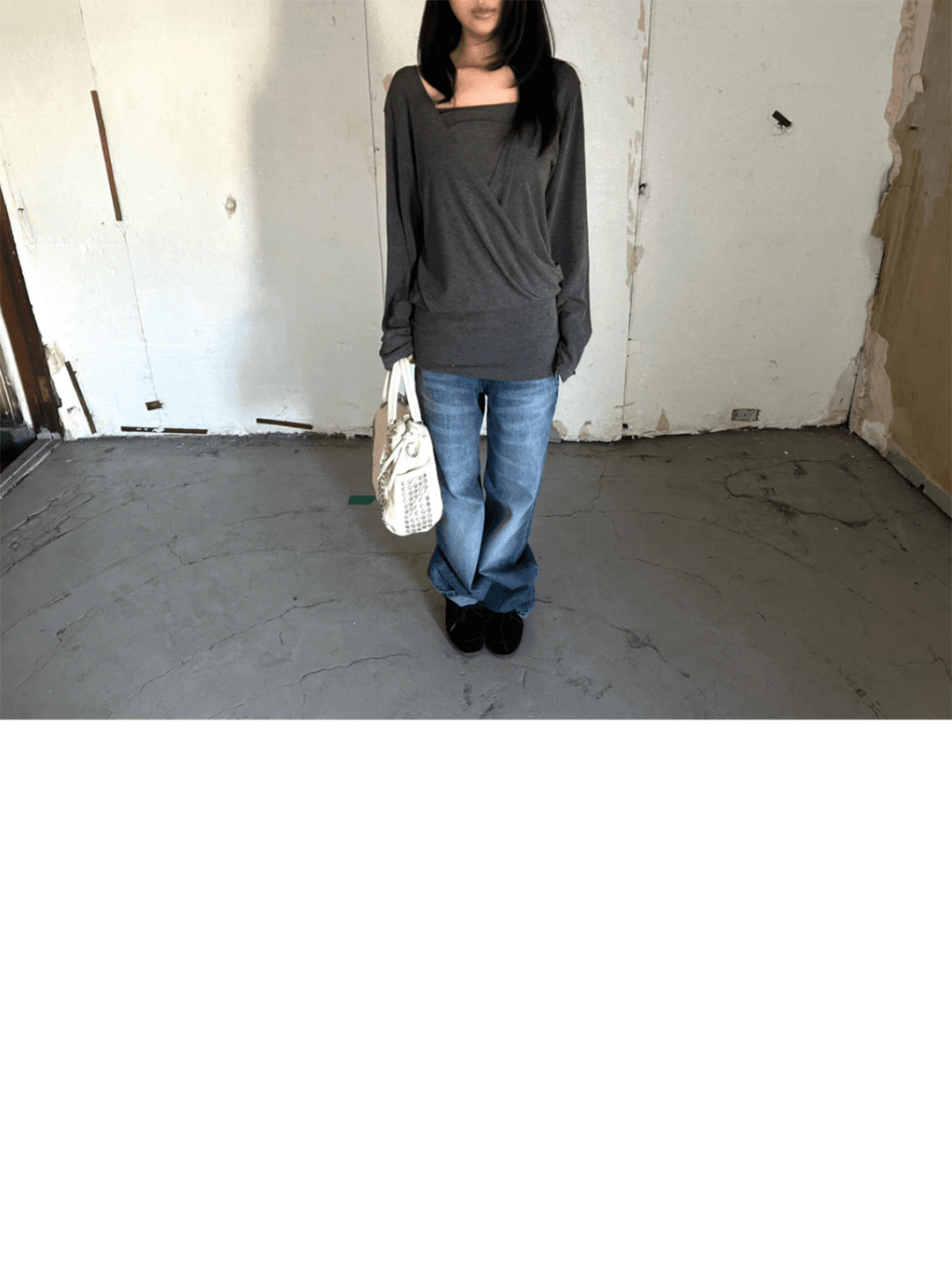 DRAPED WRAP LAYERED TOP SET (2 COLOR)