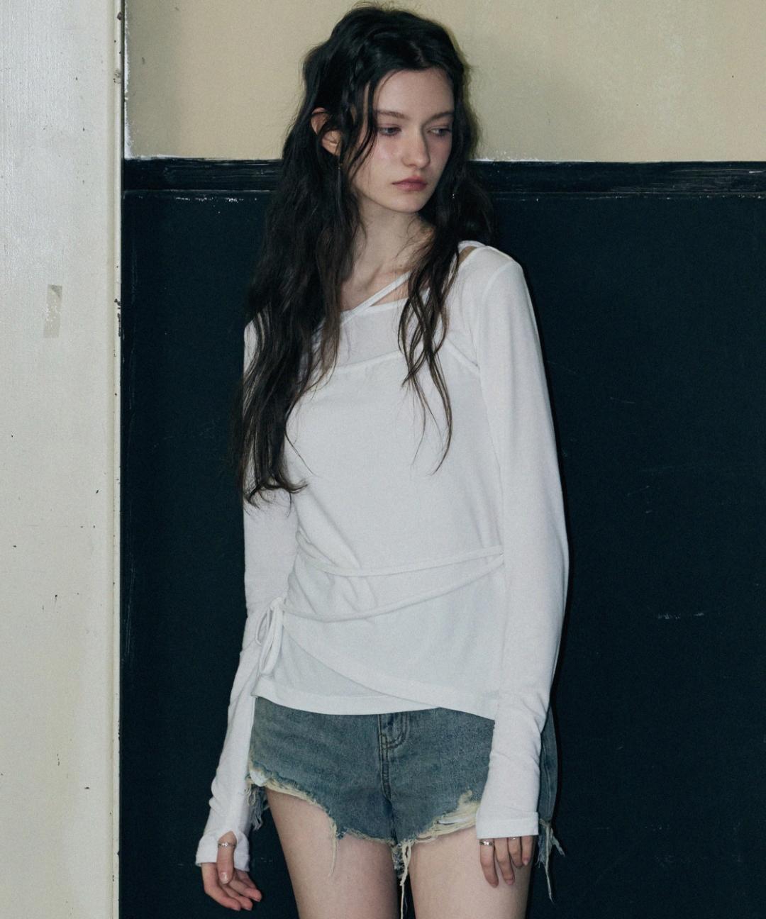 레더리 [하객룩] 더블 스트랩 레이어드 슬리브리스 탑 세트 [2COLOR]