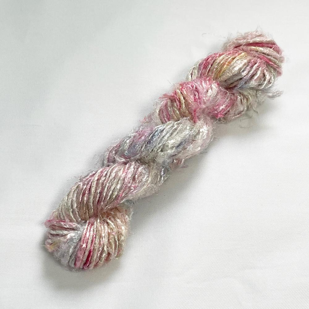 비건 리사이클얀 바나나실크얀 ‘무지개구름(Rainbow Clouds)’ Recycled Banana Silk 코바늘실 위빙실