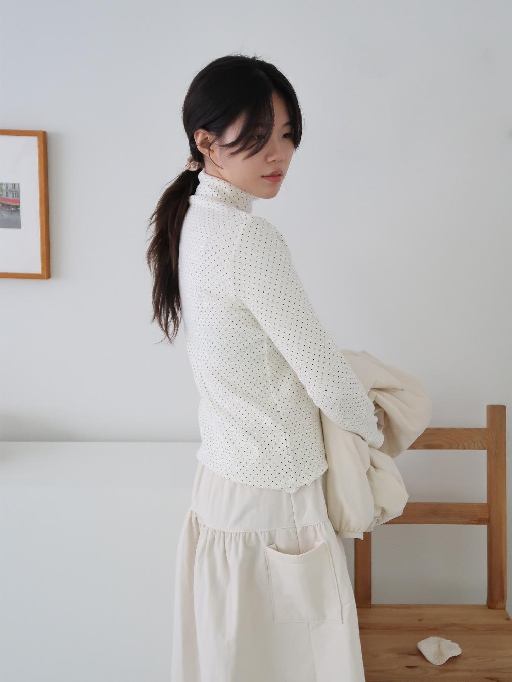 도트 기모 폴라 t