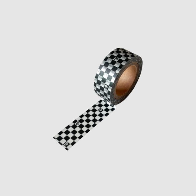 빗바이빗 Heart Checkerboard Masking Tape Black