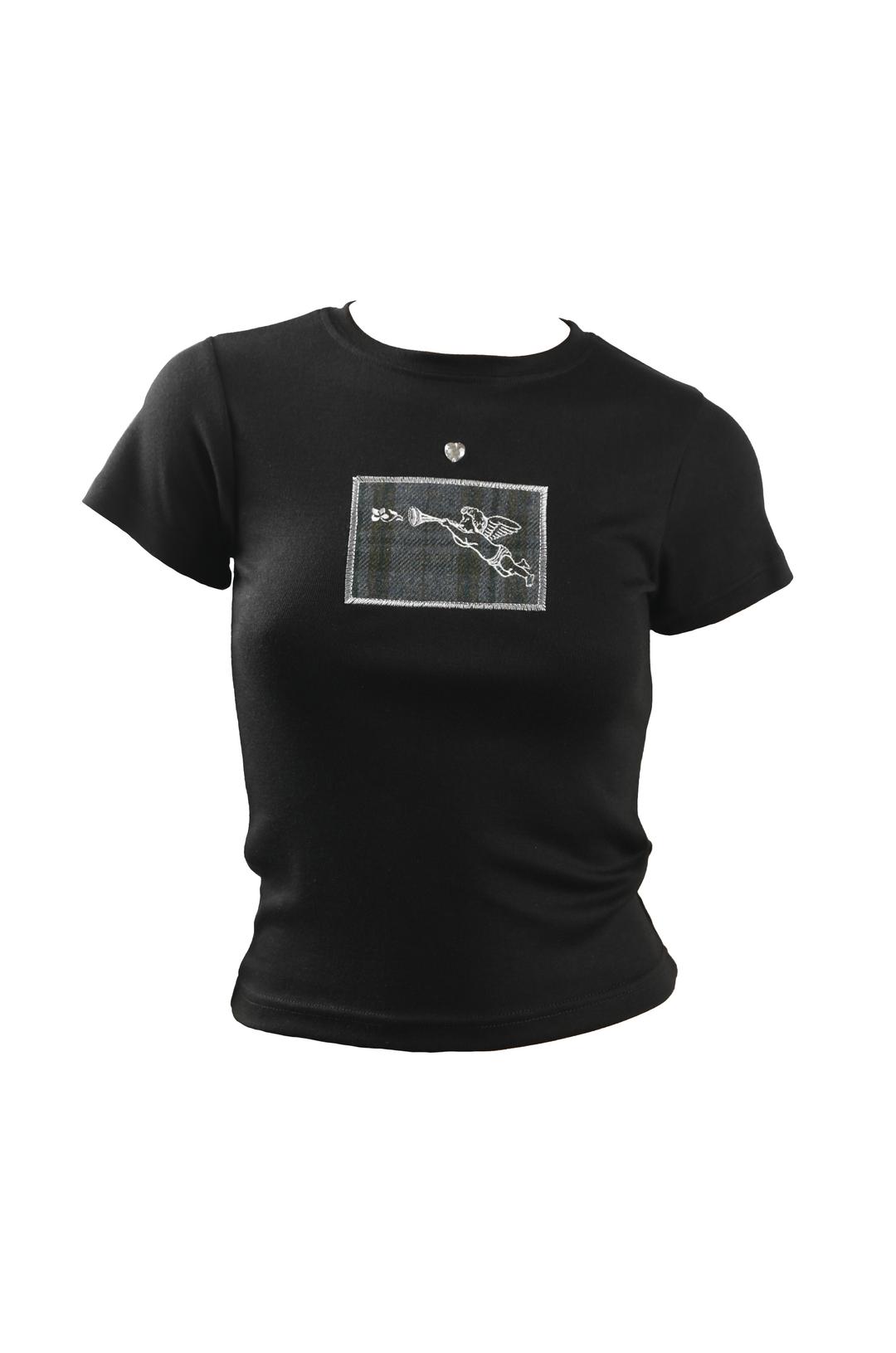 Cupid patch T-shirt (black)