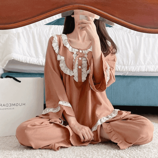 마이렌 긴소매 홈웨어 (프릴형)