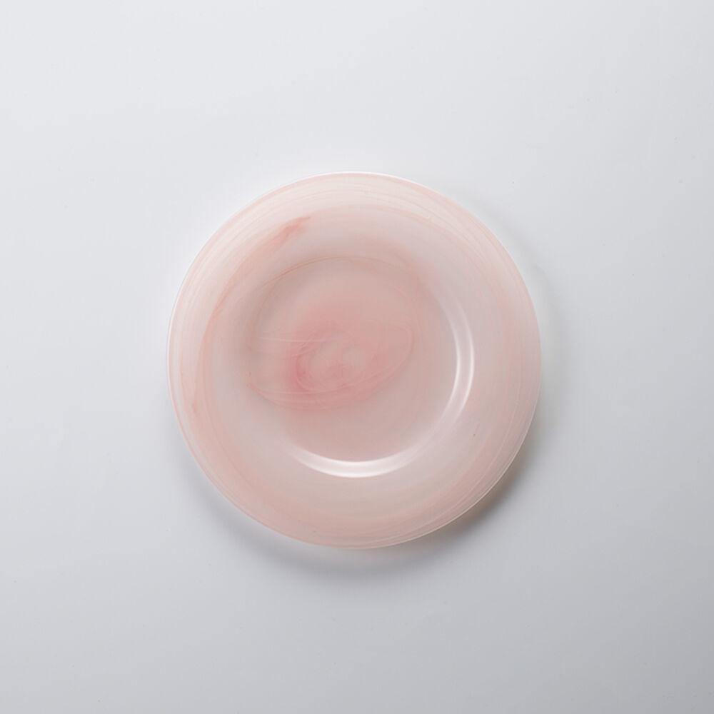 알라바스터 림 접시 28cm 핑크