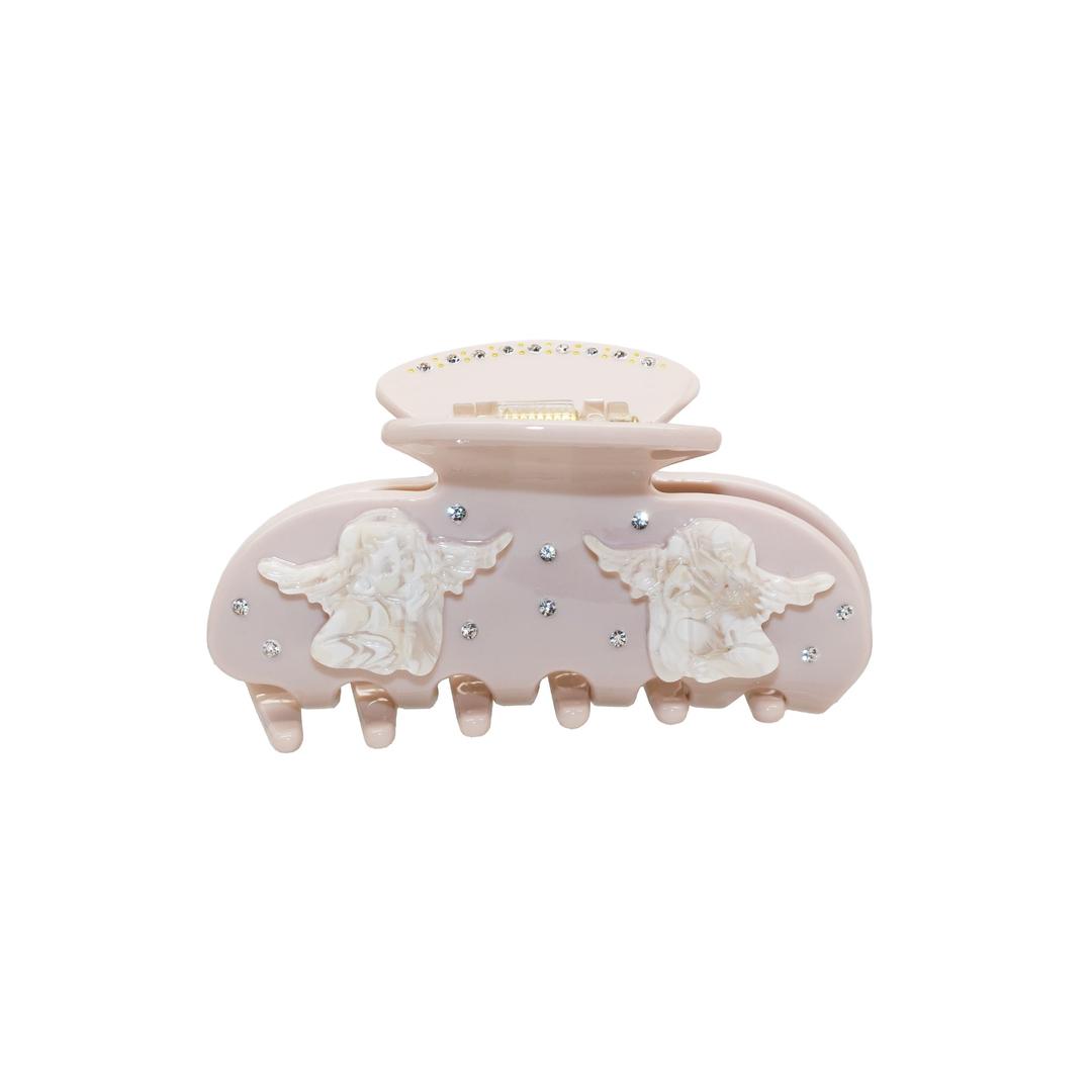 Sweetheart Clip in Cream Angel Wings