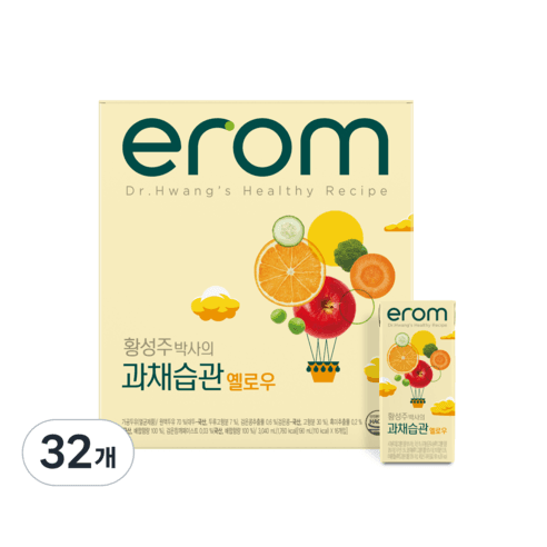 이롬 황성주 과채습관 옐로우, 190ml, 32개 - 음료 | 쿠팡