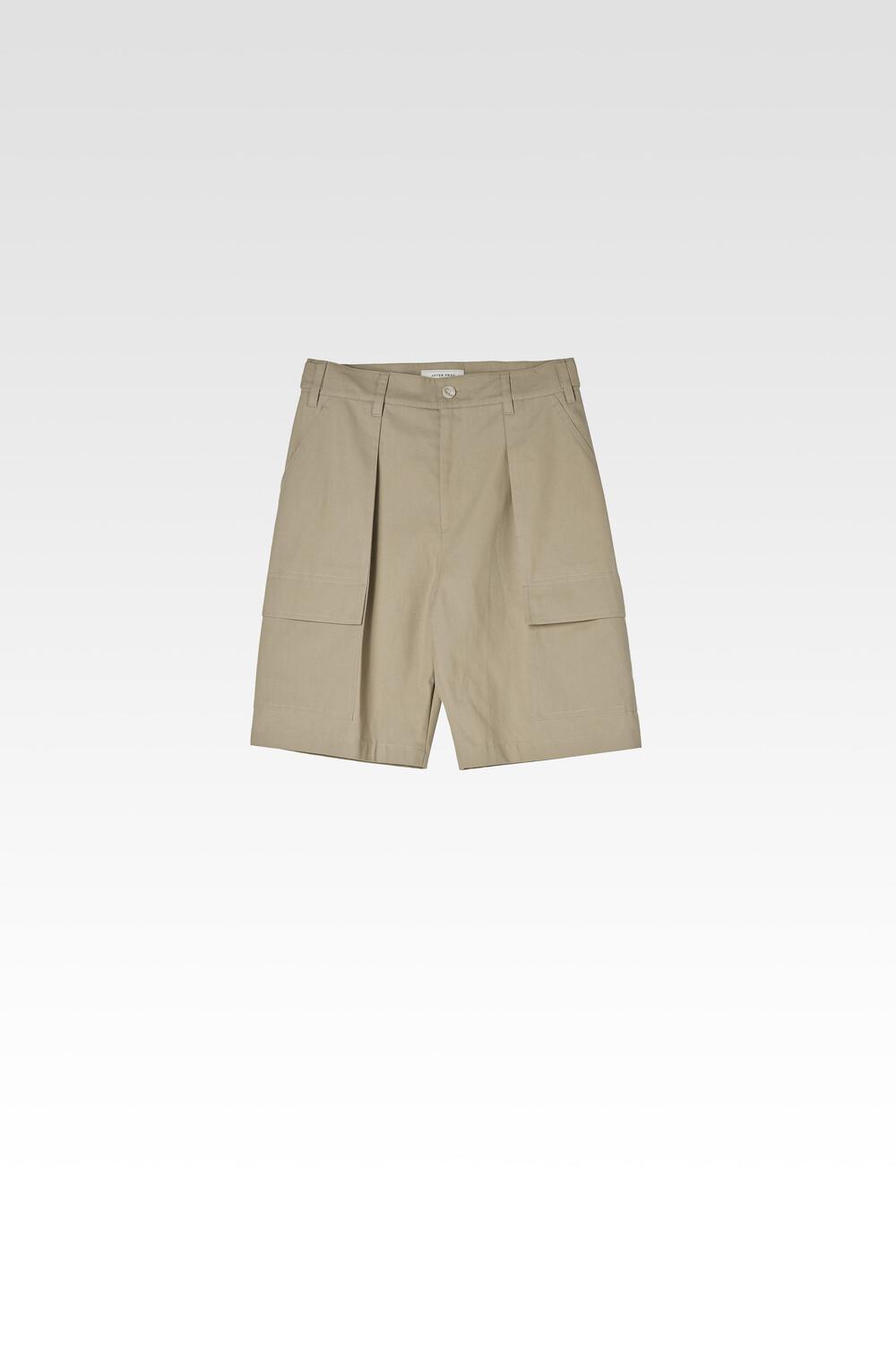 와이드 캔버스 카고 쇼츠 (베이지)