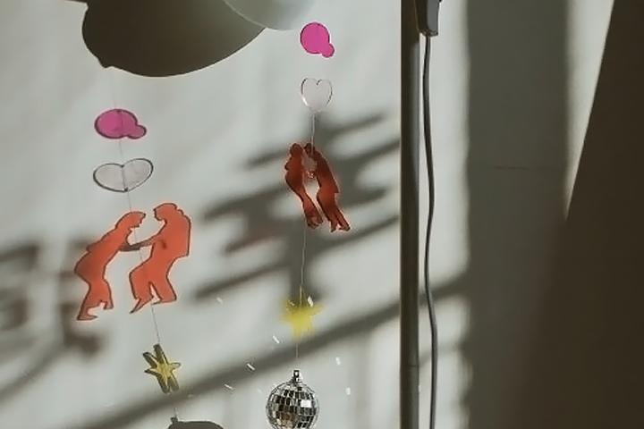 (DIY키트) 아크릴 디스코볼 썬캐처 인테리어 모빌