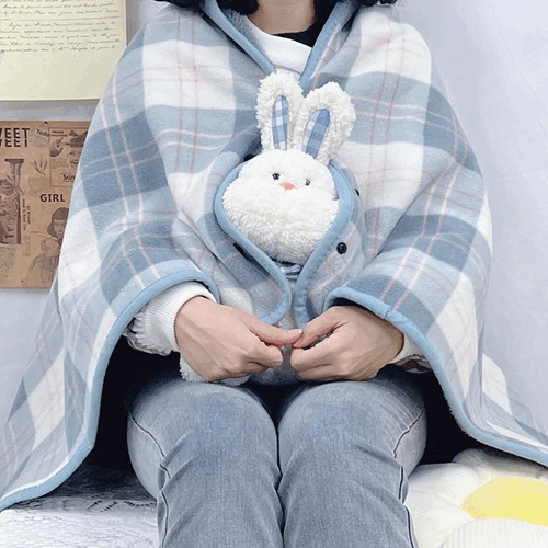 [달링걸]망토담요 단추담요 무릎담요 4color