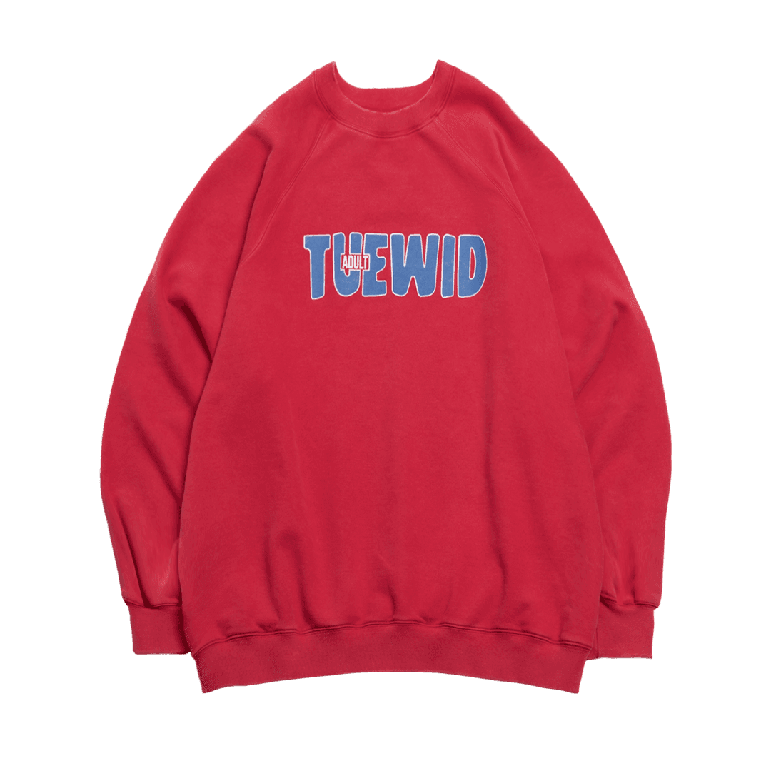 Tuewid adult logo sweatshirts in cherry red
