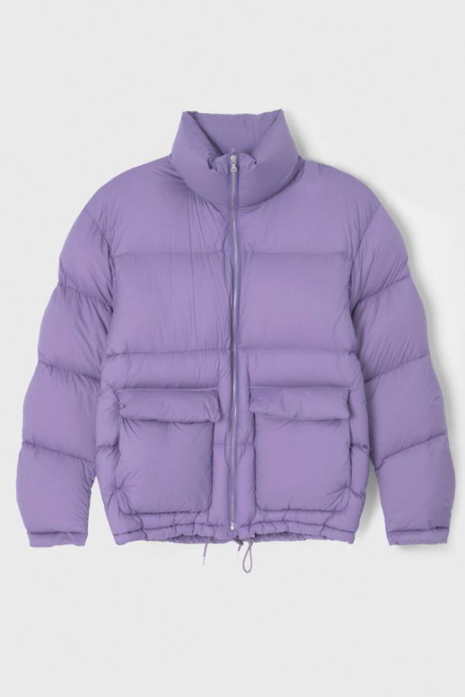 [AURALEE] SUPER LIGHT NYLON RIPSTOP DOWN BLOUSON (PURPLE)