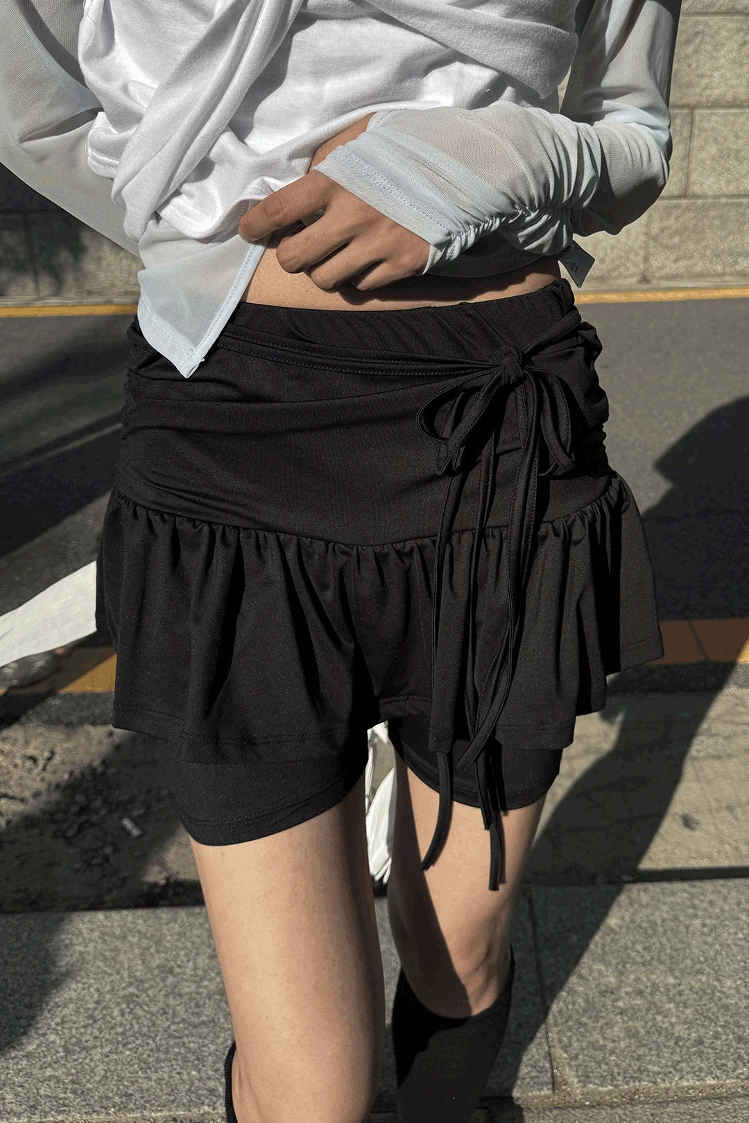 QUER FRILL STRAP SHORT SK