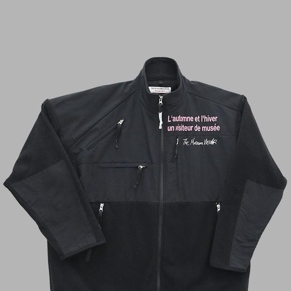 ONE SHOULDER PADDED  MULTI POCKET FLEECE (BLACK)