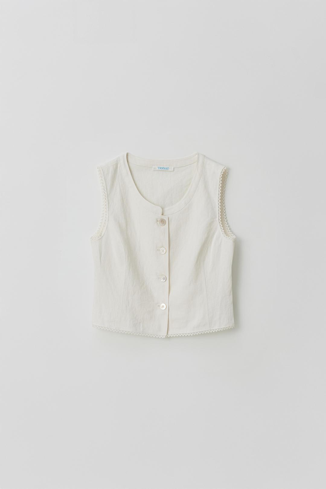 (3rd re-stock) T/T Margot vest (ivory)