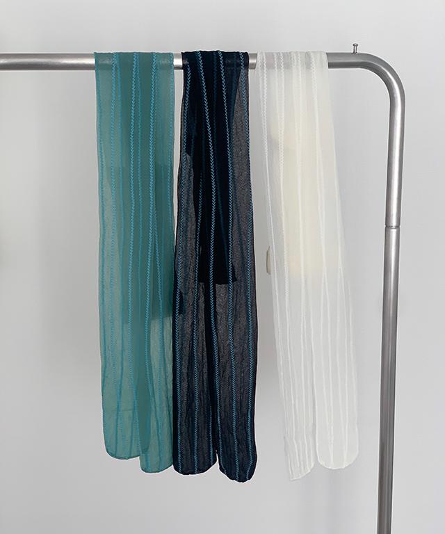 배드걸 [3컬러] 헤링본 스트라이프 자카드 시스루 팬티 스타킹