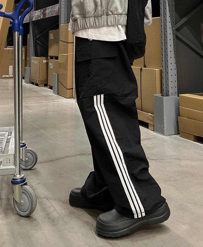 Nylon line cargo pants (4C)