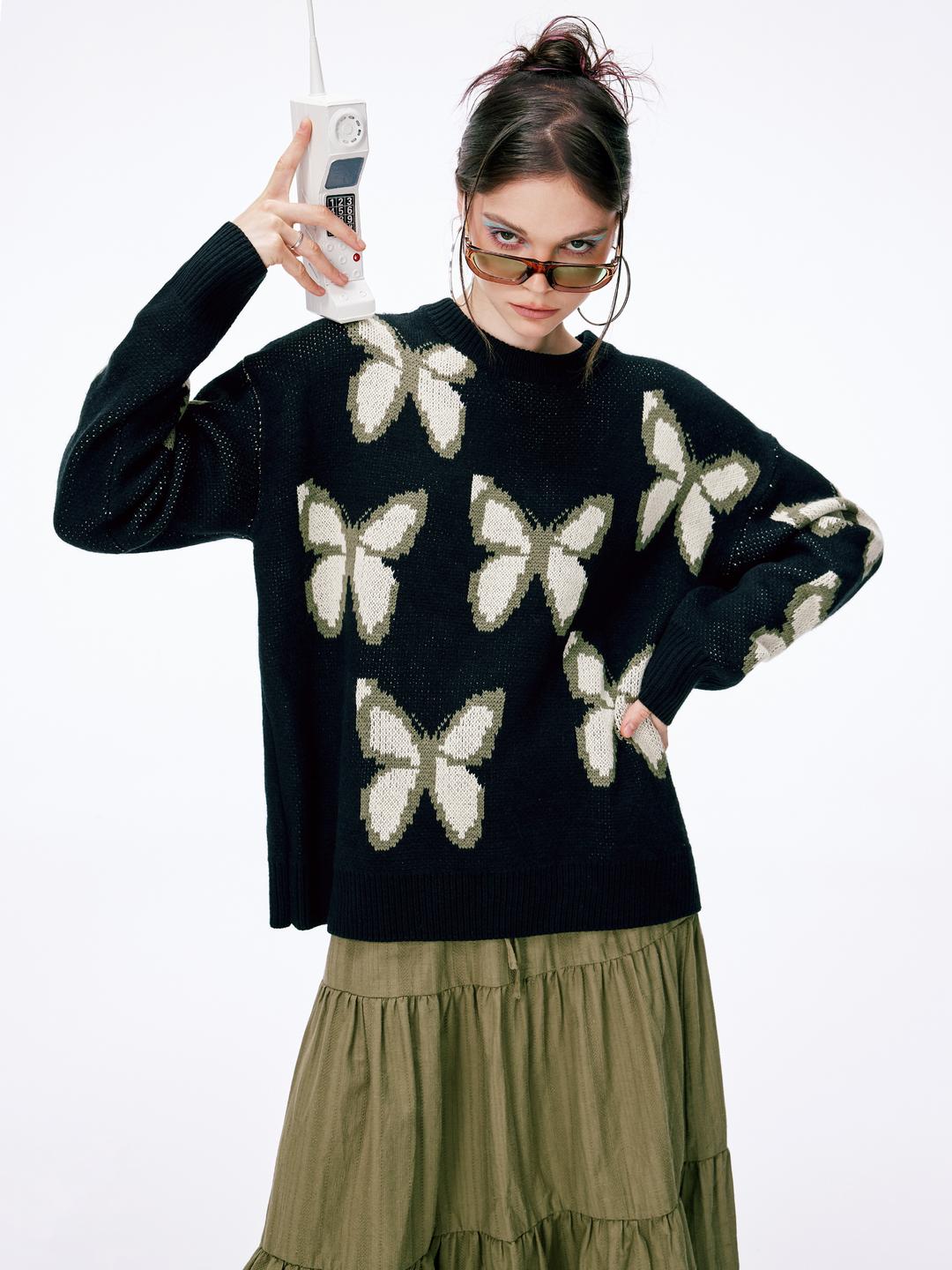 Butterfly Pattern Sweater