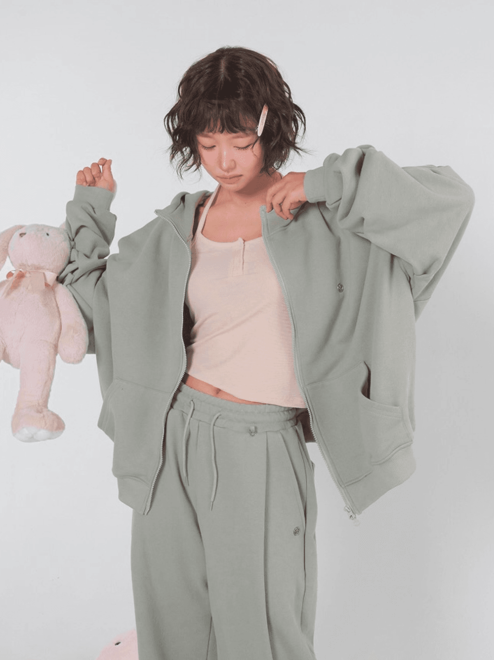 NANGCHU! ZIP-UP HOODIE LONG VER. (MINT)