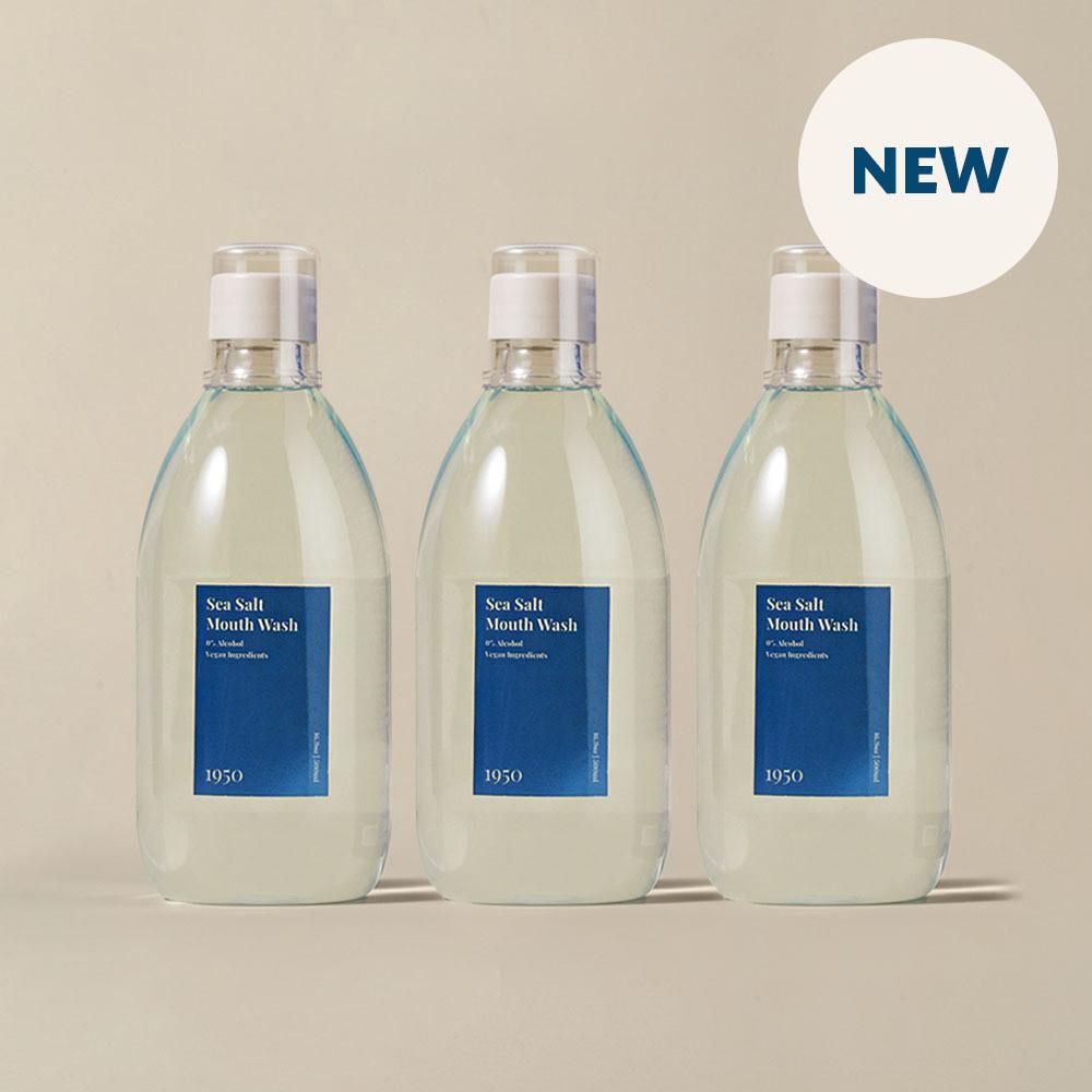 1950 제주 씨솔트 마우스워시 무알콜 가글 구강청결제 500ml 3개입