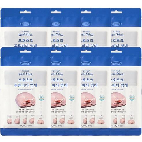 프로젝트21 리얼스틱 고양이 강아지 짜먹는 츄르 간식 10g x 5p, 명태, 8개 - 종합영양제 | 쿠팡