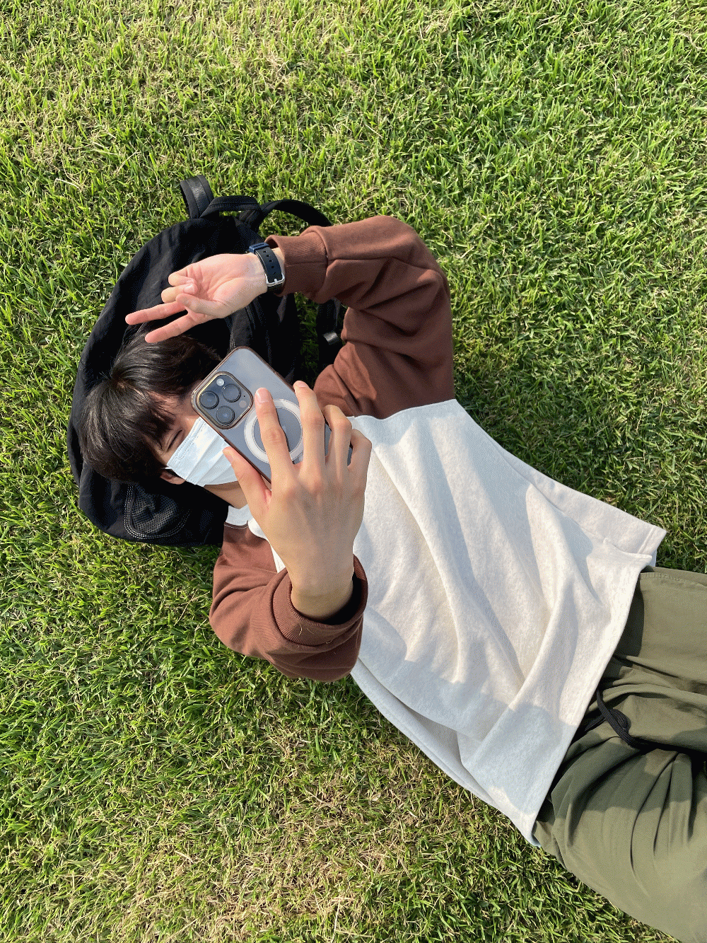 배색 나그랑 트임 맨투맨