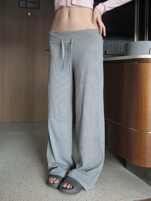 low stripe training pants, 2color