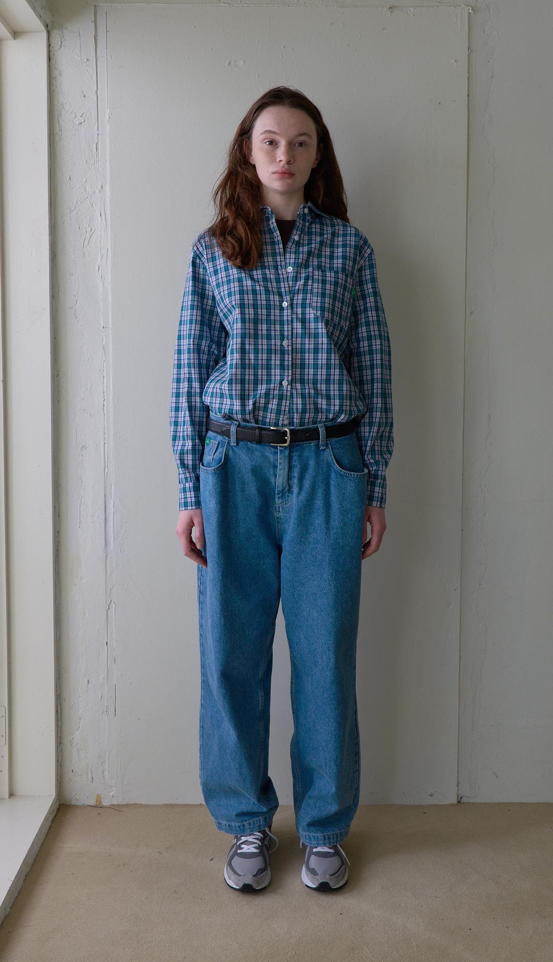 161. Check Pocket Shirt _ Green check