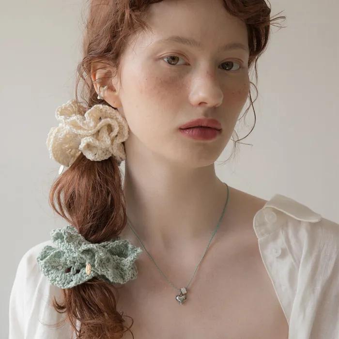 Handmade crochet knitted scrunch (4colors)