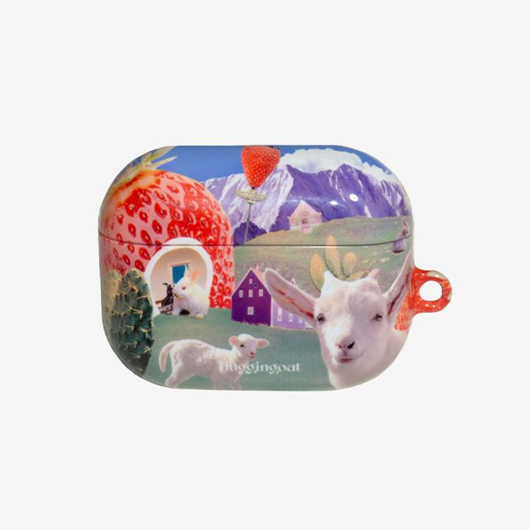 HUGGINGOAT | STRAWBERRY FIELD B GLOSSY AIRPODS CASE